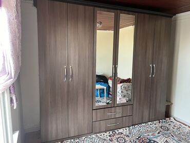мебель для подростков: Кийим салуучу шкаф, Колдонулган, Түз, Жыгач