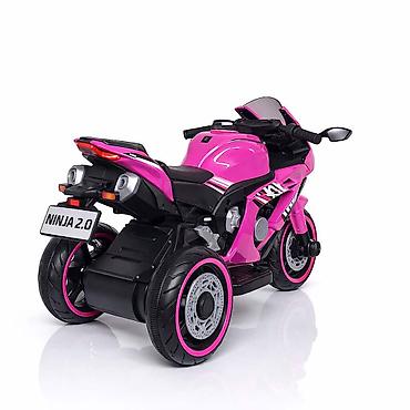 kadica: Motor NINJA 2.0 Roze – Veliki dečiji motor na akumulator na 3 točka — 5