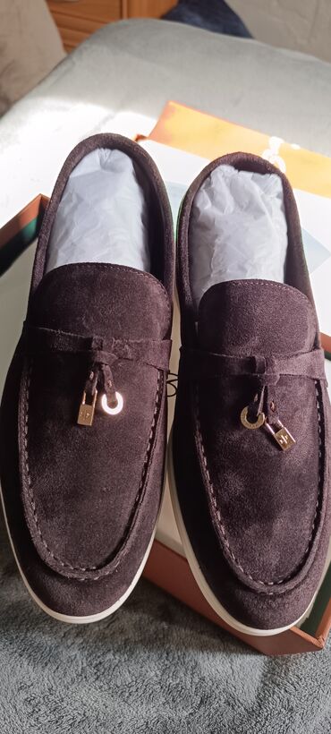 лоро пиано обувь женская летняя: Лоферы, 37.5, Loro Piana, Новый, цвет - Фиолетовый, Платная доставка