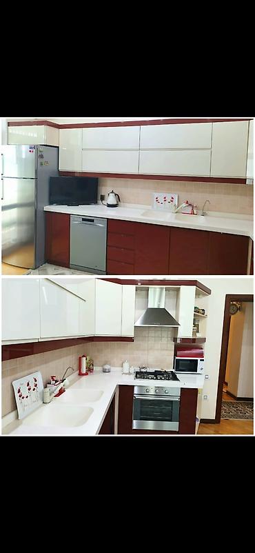 Mətbəx mebeli: Metbex 650₼. Ölçü 3.40x.190 Boyali material,üzəri mərmər, 4 gozlu qaz — 1