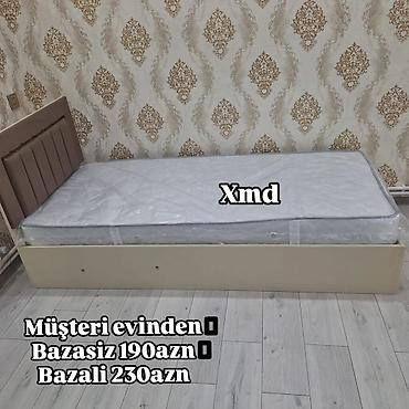 Çarpayılar: Tək nəfərlik çarpayı və döşək dəsti. - Ölçü: tək nəfərlik (standart) — 1