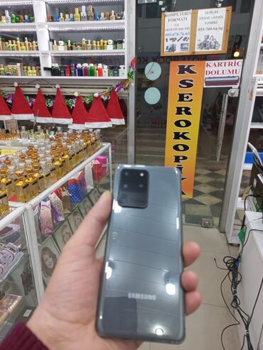 s20 qiymeti: Samsung Galaxy S20 Ultra | İşlənmiş | 128 GB | rəng - Boz | Sensor, Barmaq izi, Simsiz şarj
