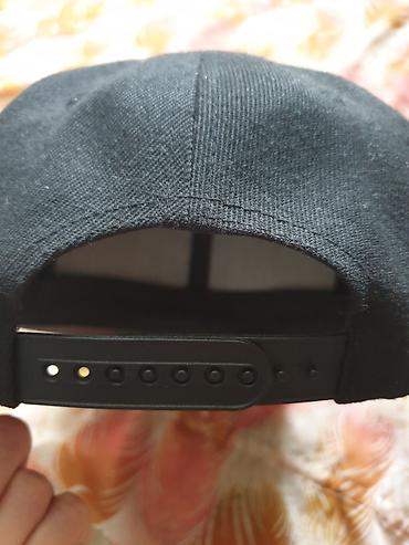 kepka: Qara snapback papaq – daşlı dizayn - Model: snapback, arxası — 4