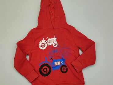 sweterek czerwony: Bluza, 9 lat, 128-134 cm, stan - Dobry