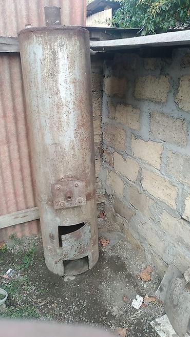 камин печь на дровах: Metaldan hazırlanmış odunla işləyən şaquli soba/peç - Material: qalın — 1