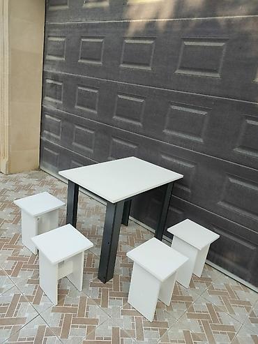 Masa və oturacaq dəstləri: Mətbəx üçün, Yeni, Açılmayan, Dördbucaq masa, 4 stul — 25