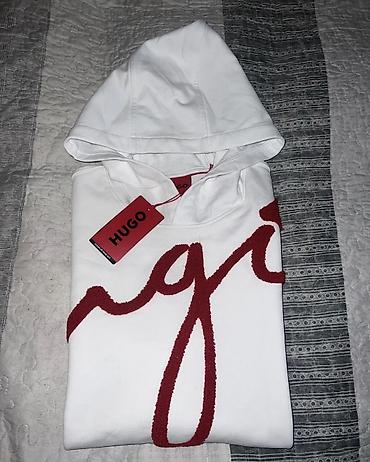 aksa: HUGO Mens Dokapi Cotton-Terry Hoodie with Oversized Logo vel. XL NOVO — 5