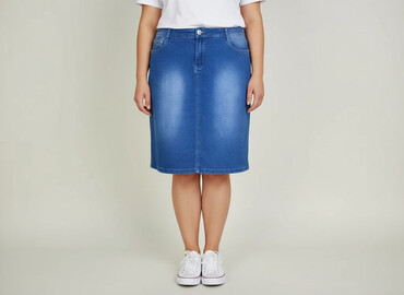 temu spodnie hello kitty: Denim, Спідниця жіноча, розмір 3XL