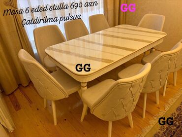 Dolablar: Qonaq otağı üçün, Yeni, 6 stul