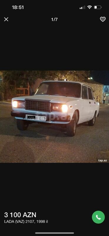 əyləc diskləri: LADA (VAZ) 2107 – 1998 il, ağ rəngli sedan - Ban: sedan, ağ rəng