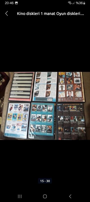 CD, DVD disklər və kassetlər: 30 azn 100 film diskler — 17