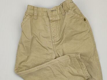 spodnie z imitacji skory bezowe: Baby material trousers, 12-18 months, 80-86 cm, St.Bernard, condition - Good