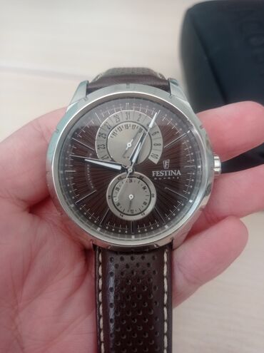 спортивный часы: Классикалык саат, Festina, Швейцария, Суу өткөрбөөчү, Асыл нуска, Эркектердики, Колдонулган