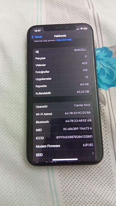 iphone x zapcast: IPhone X, 64 GB, Qara, Face ID — 2