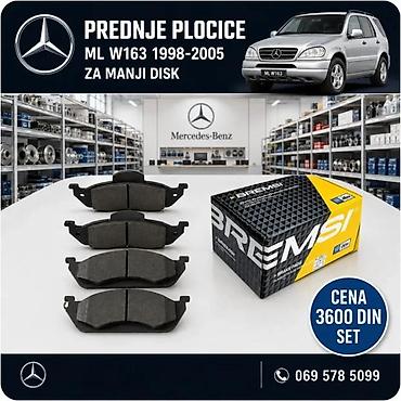 Brake System: PLOCICE MERCEDES ML W163 PREDNJE ZADNJE 5 GOD | Plocice mercedes ml — 4