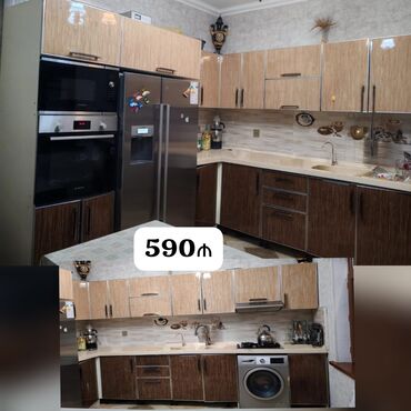 кухонный гарнитур бу: *590₼ MƏTBƏX mebeli :-TƏCİLİ SATILIR*‼️ ÖLÇÜ:-5m təxmini çoxda ola