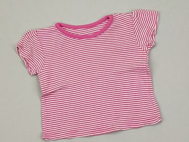 różowa koszula w paski: Koszulka, George, 9-12 m, stan - Dobry