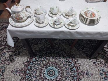 boşqab dəstləri: Çay dəsti, rəng - Ağ