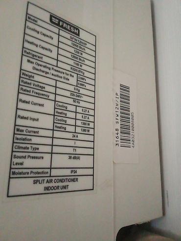 diş: İki ədəd divar tipli split kondisioner 1) Fujitsu General ASY12RSJCW — 3