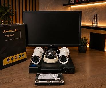 Monitor 20 Ekran DVR 4 çıxışlidir Təzədir Telefondan izləmə. 3 ədəd