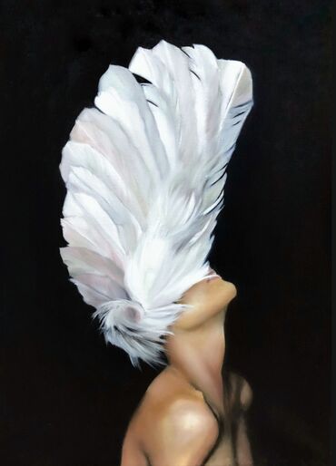 Şəkillər, tablolar: 🖼️Tək tablo. 🌷Xanım portreti.🌷 👁️Kətan, yağlı boya. 💙Qiymətlər ölçü — 6