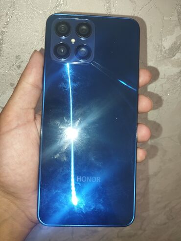 ağıllı lövhə qiyməti: Honor X8, 128 GB, rəng - Göy, Zəmanət, Sensor, Barmaq izi