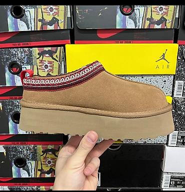 Papuče: UGG platforme papuče / klompe u camel boji, izrađene od mekog — 5