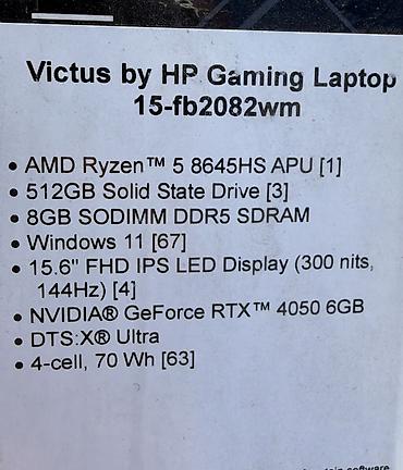 asus rog 9 pro: Ноутбук HP Victus, коробка есть — 2