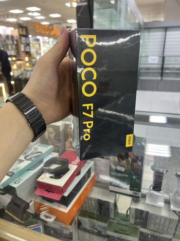 телео: Poco F7 Pro, Жаңы, 256 ГБ, түсү - Кара, 2 SIM