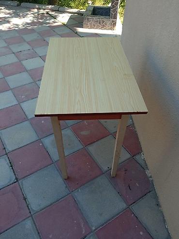 Masalar: Taxta masa hövsanda - Material: ağac (üst tabla açıq rəngli, ağac — 1
