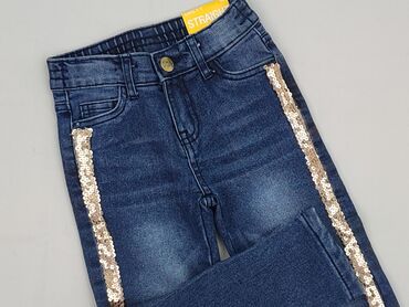 spodnie ze skóry dla dziewczynki: Jeans, Kiki & Koko, 3-4 years, 104, condition - Perfect