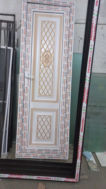 Plastik qapılar: Yeni Plastik qapı 80x200 sm Zamok ilə, Zəmanətli, Pulsuz quraşdırma, Ödənişli çatdırılma, Rayonlara çatdırılma — 13