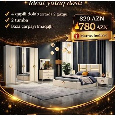tuba: İdeal yataq dəsti Komplektin tərkibi: - 4 qapılı dolab (ortada 2 — 1