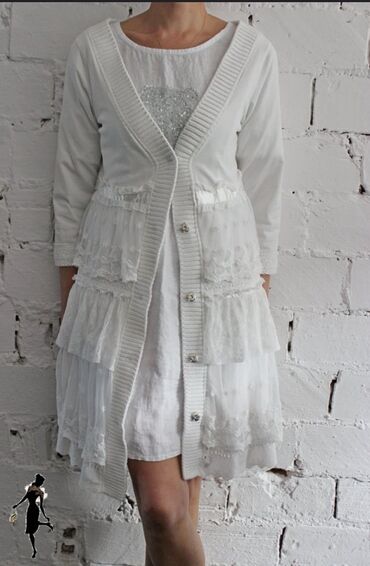 трикотажное платье серо: Пиджак, L (EU 40)