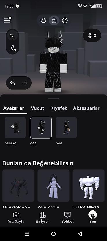 Şəxsi əşyalar: Tezili satılır whatsapp dan elaqe saxlayın gözel hesabdı 20k robux — 6