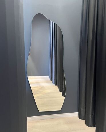 тумба с зеркалом в спальню: Зеркало в органической (волнообразной) форме - Современный дизайн без