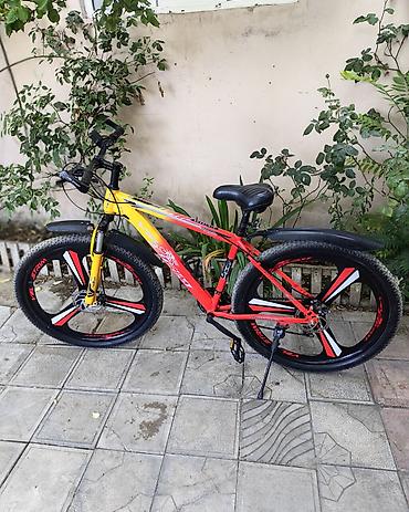velosiped bazari: Dağ/şosse üçün universal velosiped 29 luq - Rəng: sarı-qırmızı — 3