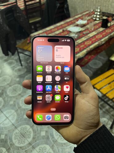 apple iphone x: IPhone 14 Pro Max, 128 GB, Deep Purple, Simsiz şarj, Face ID, Sənədlərlə