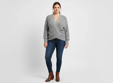 kurtka zimowa femi stories: F&F, Sweter damski, rozmiar 8XL