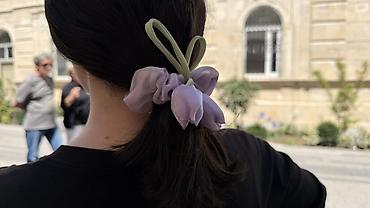 sac rezini: Tulpan formalı saç aksesuarı – elastik rezin scrunchie - Dizayn — 2