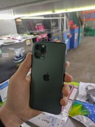 айфон чысы: IPhone 11 Pro, Б/у, 64 ГБ, Зеленый, Защитное стекло, Чехол, Кабель, 75 %