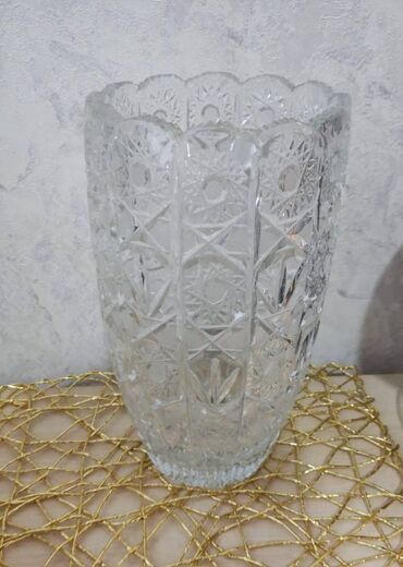 ваза напольная стеклянная высокая без узора: Xrustal vaza, teze