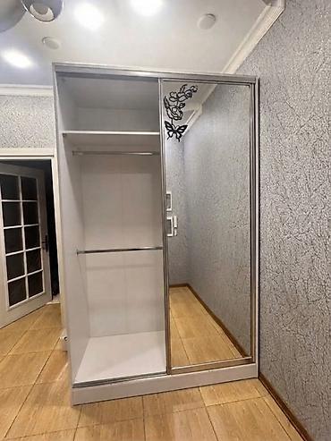 hamam kranti: Sürgülü qapılı güzgülü şkaf - Rəng: açıq boz/ağ korpus, metalik — 2