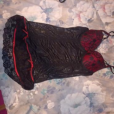 Bodi: Set ženske donje garderobe – čipka i til, crna sa detaljima u pink — 6