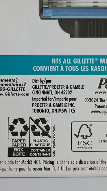 gillet: Gillette Mach 3 Başlıq 8-li TƏZƏ - AÇILMAMIŞ! BAĞLI! PAKOVKA! — 4