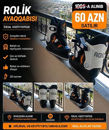 детские ролики roller: Rolik ayaqqabısı (Inline Skate) – İdeal vəziyyətdə Orijinal — 1