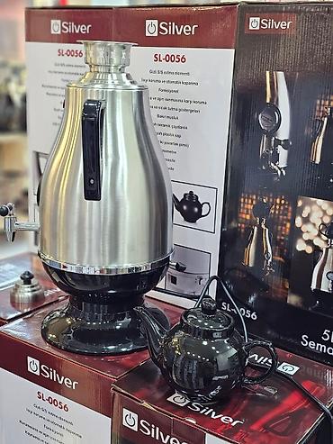 ucuz samavarlar: Elektrikli samovar silver model: sl-0056 elektri̇k semaver 5l — 9