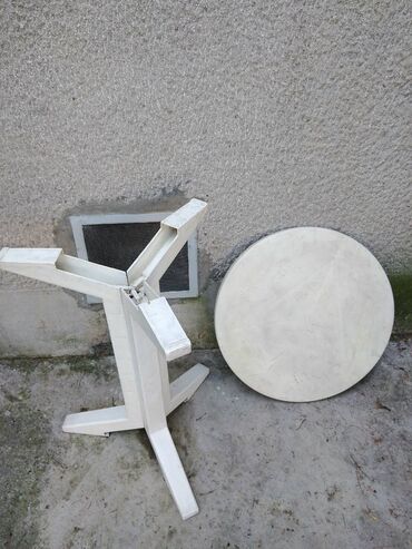 jysk fotelje za terasu: Table for garden, Plastic, color - White, Used