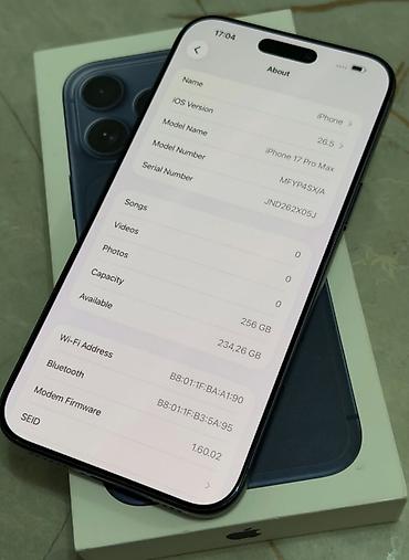 ıphone 16 pro max: IPhone 17 Pro Max, 256 GB, Mavi, Zəmanət — 4