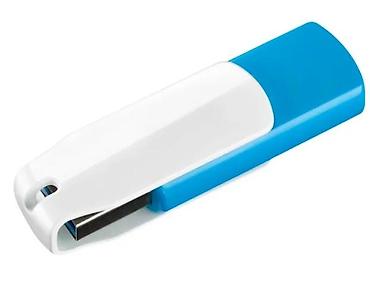 Druga oprema za računare i laptopove: USB fleš memorija, plavo-bela, sa rotirajućim poklopcem - Interfejs — 4